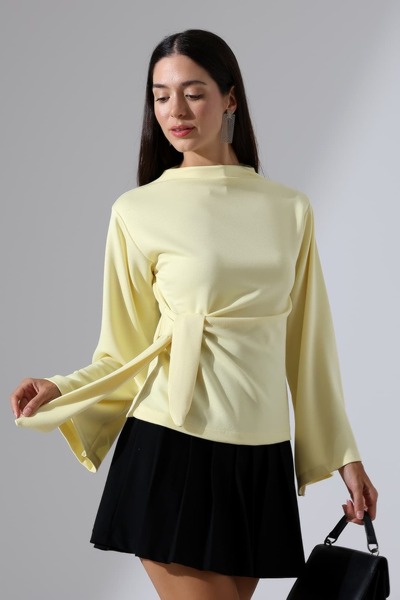 Sabr Women's Modal Tie-Detail Spanish Sleeve Blouse