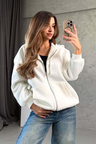 ModaPlaza Women's Hooded 3 Thread Sweat 21618