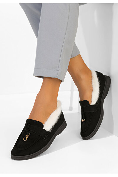 B T Shoes Γυναικεία μοκασίνια Semilla, μαύρα