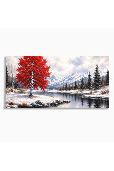 Luxcanva Tablou Canvas Armonie De Iarna 120x60 cm pe Sasiu Lemn Peisaj Iarna ...