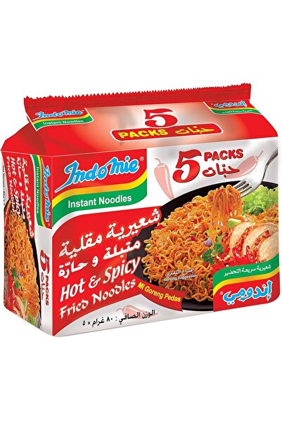 İndomie Instant Fried Noodles Hot & Spicy with Seasoning Powder and Sauce - (...