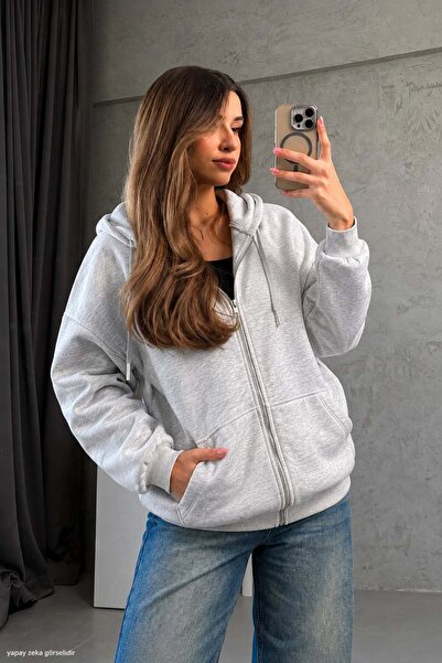 ModaPlaza Women's Hooded 3 Thread Sweat 21618