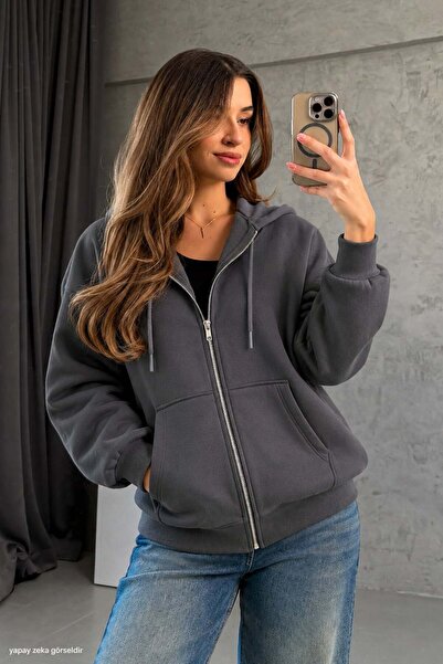 ModaPlaza Women's Hooded 3 Thread Sweat 21618