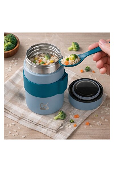 OEM Caserolă alimente copii pentru grădiniță, albastru, model izotermă – prac...