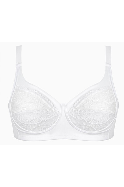 Infiore Sutien moale, INFIORE, 80B UE, alb, fara sarma, microfibra cu dantela...