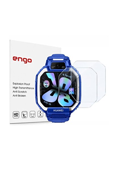 Engo Huawei Watch Kids X1 İle Uyumlu Ekran Koruyucu Nano Parlak Çizilmeye Day...