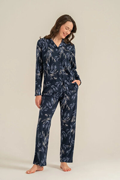 Pierre Cardin Women's Pajama Set, Combed Modal, 50% Cotton 50% Modal, Front B...