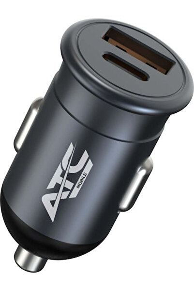 ATC Φορτιστής Αυτοκινήτου 65W 7A Με Θύρες 1xUSB-A 1xType-C Γκρι Χρώμα Κωδικός...