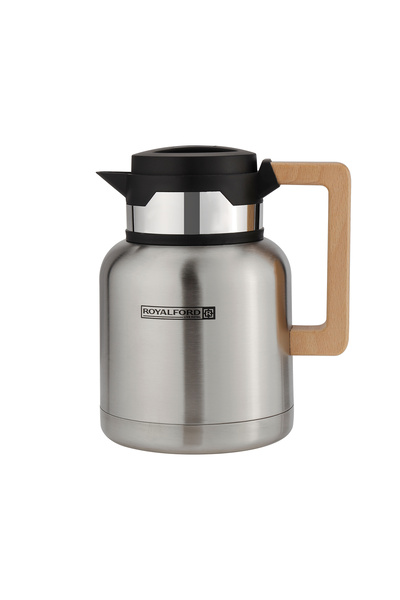 ROYALFORD Stainless Steel Vacuum Jug with Wooden Handle, 1L RF10169