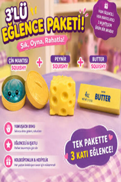 Pofika Cin Mantısı XL | Butter Tereyağ SQUISHY | Cheese Butter Sukuşi 3'lü Av...