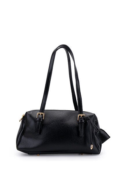 minebag Double Compartment Belt Detailed Women's Shoulder Bag Venus Black