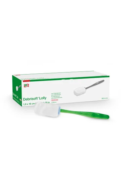 33224 Debrisoft® Lolly Derin ve ulaşılması zor yaralar için debridman ürünü -Paket içeriği 5 adet üründen oluşmaktadır.
