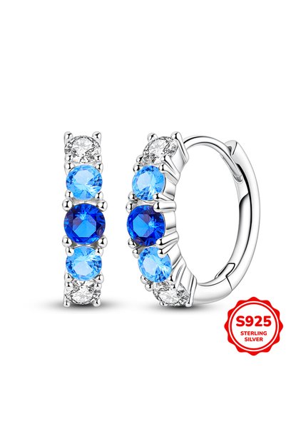 Choice1 KTE544 Original 925 Sterling Silver Blue Zirconium Butterfly Earrings...