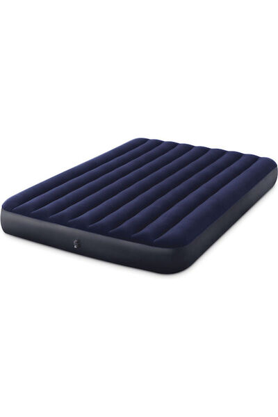 Intex Διπλό Αεροστρώμα Κλασικό Απαλό 191x137x25εκ. Μπλε Κωδικός: 64758