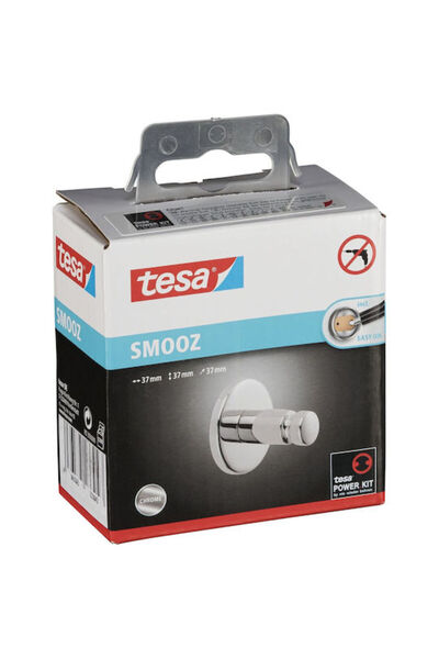 Tesa Ticaret Tesa Μονός Επιτοίχιος Γάντζος Μπάνιου Ασημί Κωδικός: 40318-00001-00