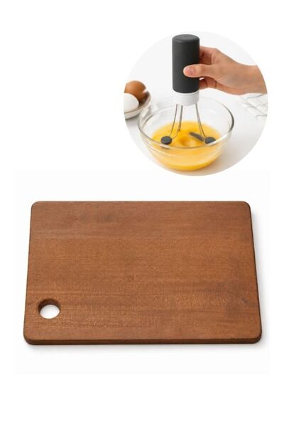 GÜMRÜK BEY Premium Solid Mahogany Wood Cutting and Presentation Board – 3-Sta...