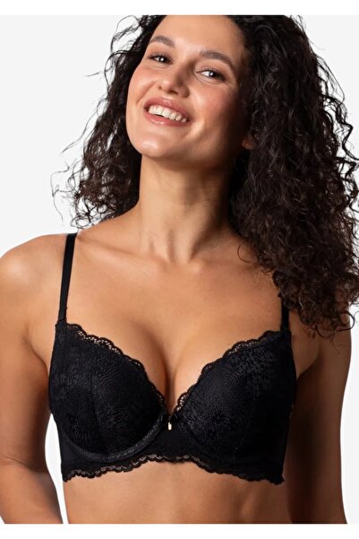 Agio Sutien push up pentru femei, AGIO, DB-9222, 80D, insertie fina din gel c...