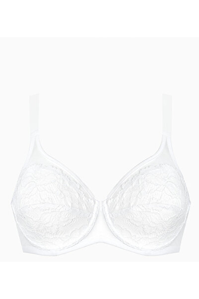 Infiore Sutien moale, INFIORE, 75C UE, alb, cu sarma, dantela cu broderie flo...