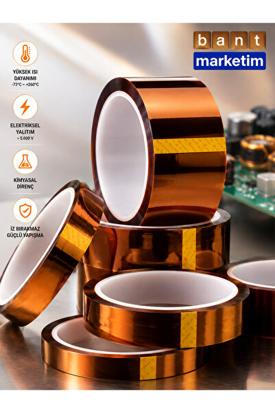 Akyelone Isıya Dayanıklı Kapton Bant 19mmx33mt - BMPBM2268