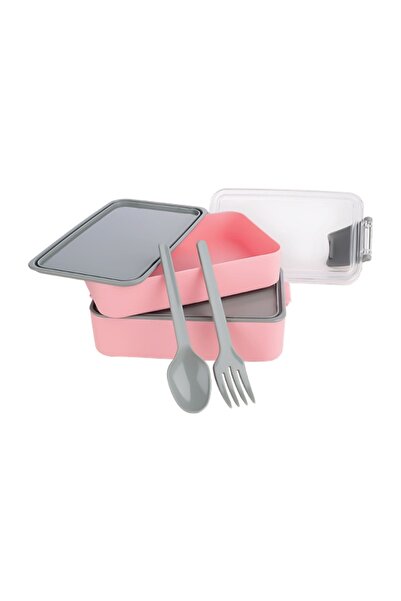 OEM Caserolă alimente copii pentru grădiniță, roz, model tacâmuri, închidere ...
