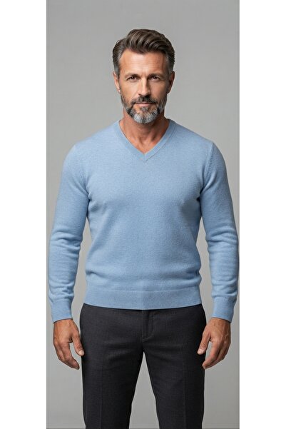Baran Işık Pulover Rüya pentru bărbați din tricot 100% bumbac cu gât