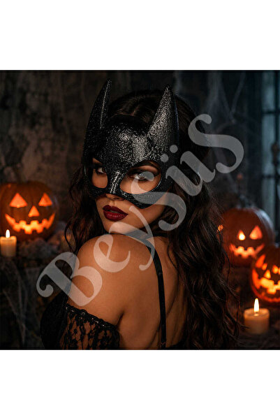 BeySüS Μάσκα Μαύρης Γάτας για το Halloween