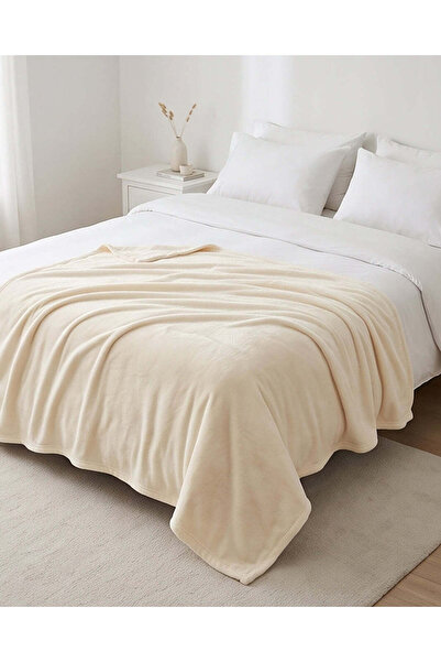 REDTAG Ivory Flannel Blanket Queen Size 200x220cm