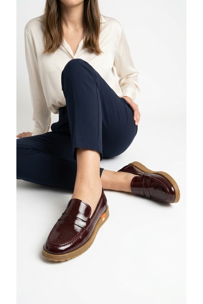Eysha Women's Loafer Shoes Patent Leather Moccasin Thick Sole Daily Casual Co...