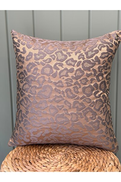 Decamor home Rose Gold Smoked Gray Living Room Throw Pillow Cover