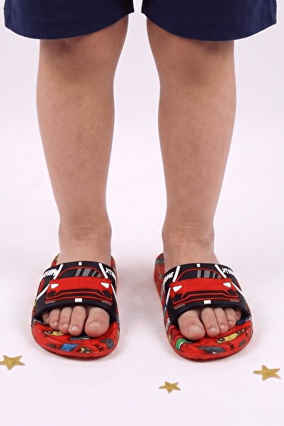 hadiora Non-Slip Sole Car Patterned Daily Children's Slippers