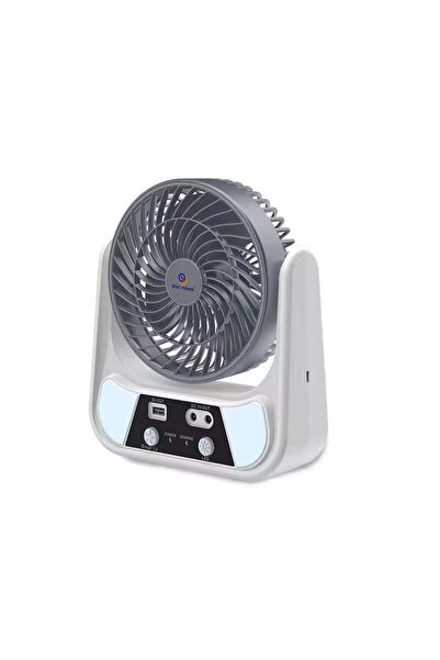 MODALITE Ventilator cu panou solar, reîncărcabil, cu iluminare LED și ieșire USB