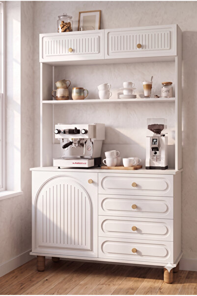 umondesign Bohem Kahve Köşesi Coffee Bar Dolabı Çekmeceli Raflı Mutfak Çok Am...