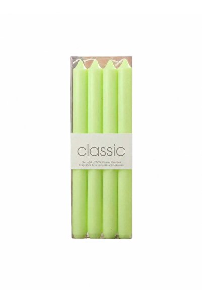 Generic Classic Green Candles – Set of 4, 25CM Elegant Dinner Candles
