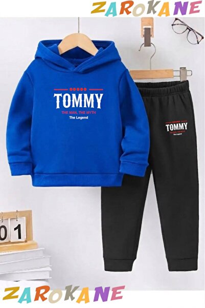 ZAROKANE Tommy Yazi Printed Winter Children's Hooded Cotton Insulated Tracksu...