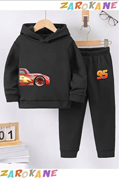 ZAROKANE Yandan Car Printed Winter Children's Hooded Cotton Insulated Tracksu...