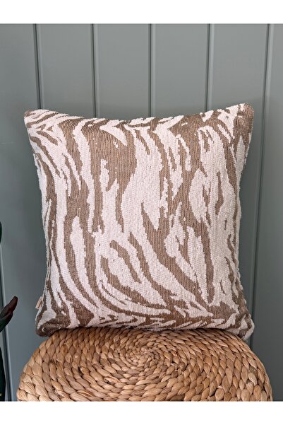 Decamor home Bohemian Ecru Beige Throw Pillow Cover
