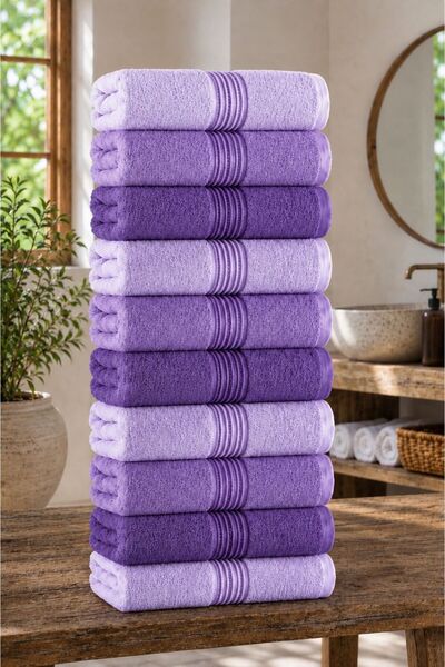 BİNNUR HOME Alia Soft 50x90 Cm 10'lu El Ve Yüz Havlu Set