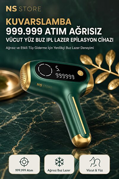 NS Store Kablolu Buz IPL Lazer Epilasyon Cihazı 999.999 Atım Ağrısız Vücut Yü...