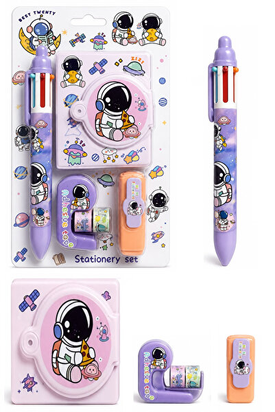 GLANCE Creative mini notebook stationery set with pen (astronaut)