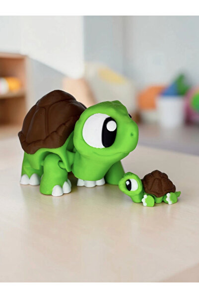 twiggel Okula Dönüş Kaplumbağa Mega – 10 cm Hareketli 3D Baskı Hayvan Figürü