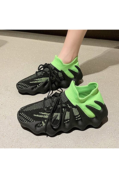 dorbe Women's Black Mesh Athletic Sneakers