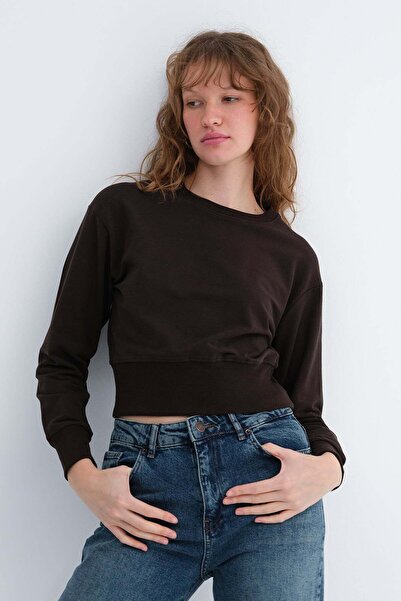 Addax Bisiklet Yaka Modal Sweatshirt S05035