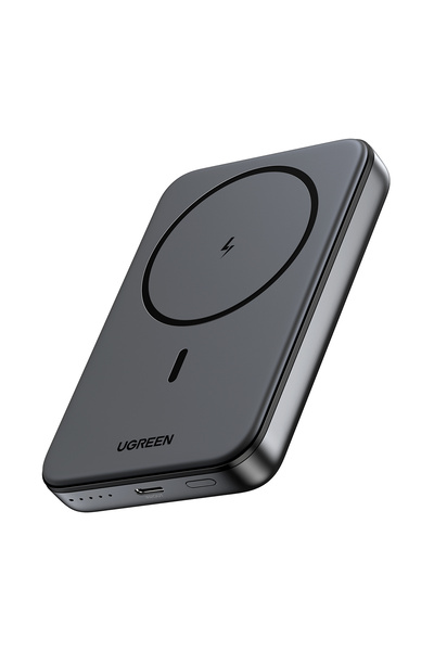 Ugreen 10.000 mAh 20W Magsafe Wireless Kablosuz Hızlı Powerbank, Siyah, 25919