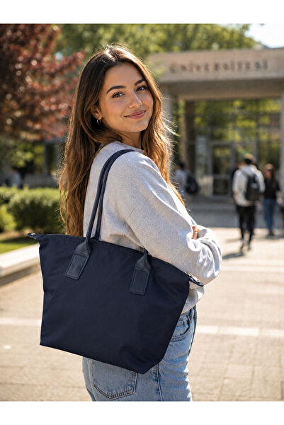 MODA Baggyloop Zippered Large Size Women's Hand and Shoulder Bag