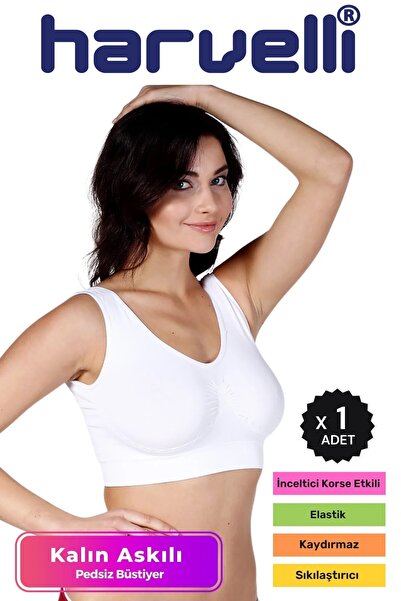 HARVELLİ Seamless Thick Strap Non-Padded Sports Bustier