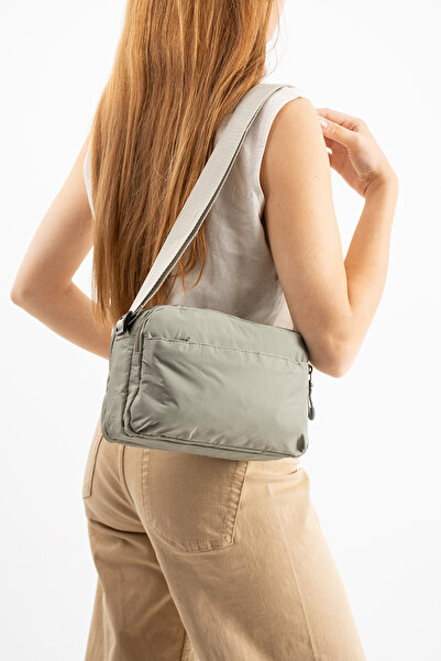 Sanmorris Light Gray Women's Small Size Faux Leather Shoulder and Crossbody B...