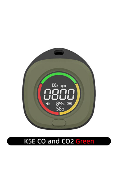 Choice4 جهاز مراقبة جودة الهواء K5E CO و CO2 من سلسلة FMAI K5 مع بطارية 1000 ...