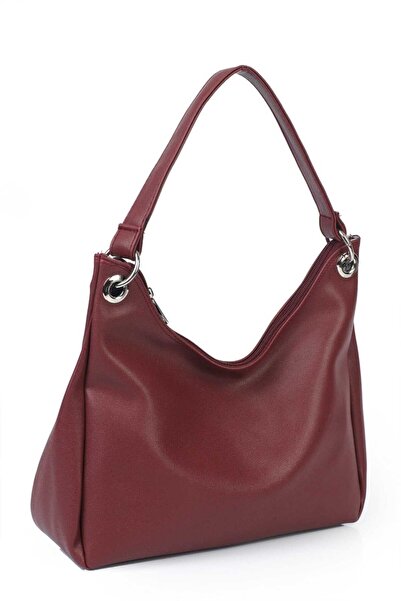 WİKİDAYS.S MODA TRENDİ Burgundy Women's Medium Size Faux Leather Shoulder Bag...