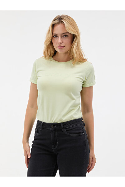 ORSAY Tricou de damă cu guler rotund și mânecă scurtă, verde deschis