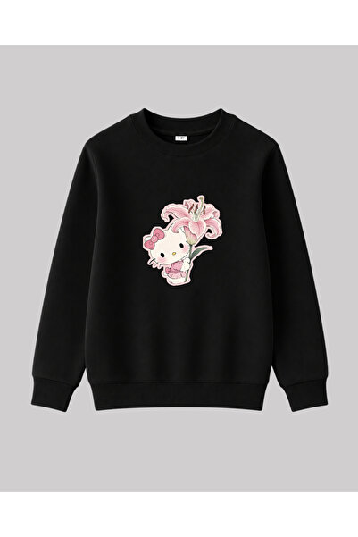 haha Hoodless Sweatshirt with Hello Kitty Print for Girls